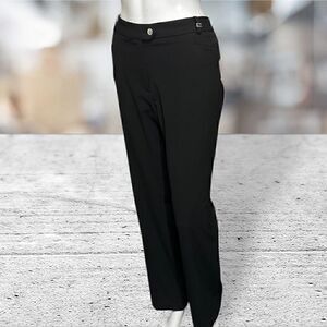 Calvin Klein Black Wide Leg Trouser Pants Size 8